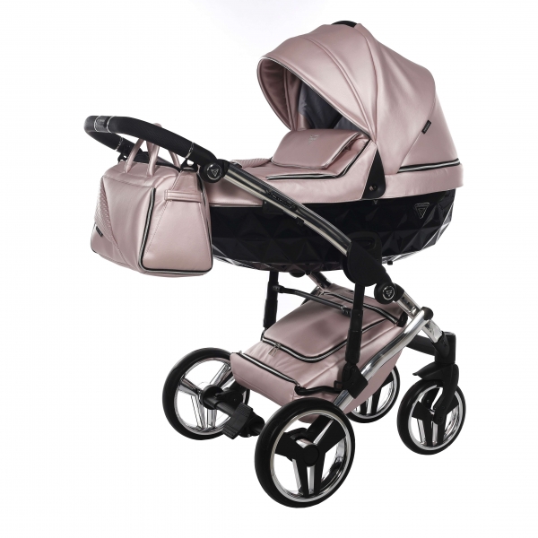 JUNAMA Kombi Kinderwagen DIAMOND FLUO 06 2.0 - pink