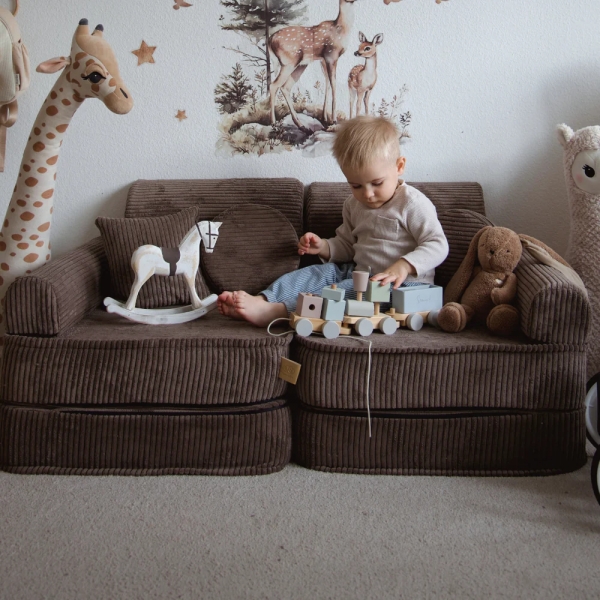 MeowBaby Spielsofa Mini Plus Ästhetik Cord - braun