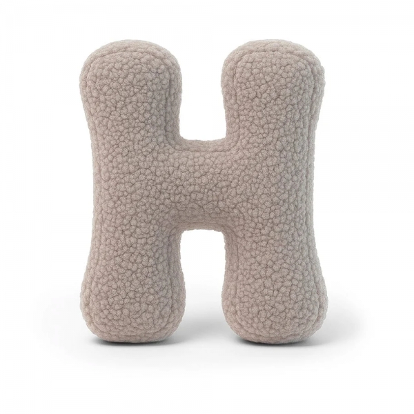 MeowBaby Buchstaben-Kissen Bearly H - taupe