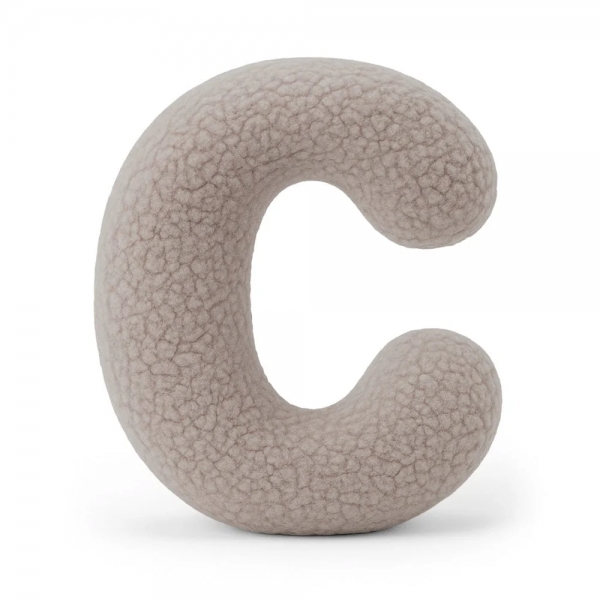 MeowBaby Buchstaben-Kissen Bearly C - taupe