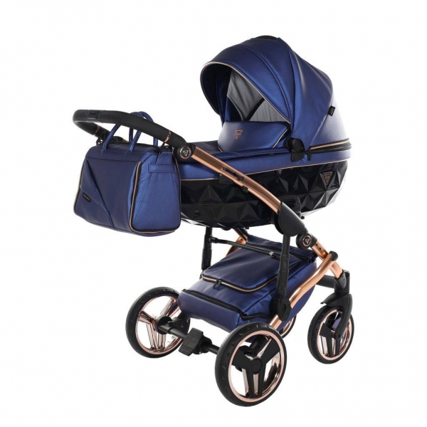 JUNAMA Kombi Kinderwagen DIAMOND FLUO - blau