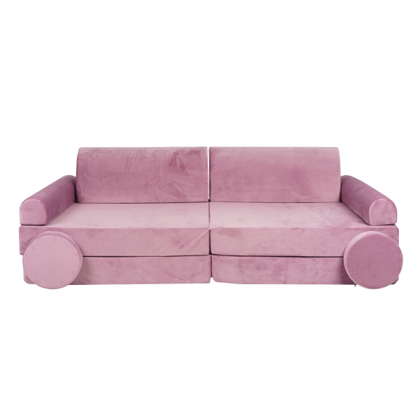 MeowBaby Spielsofa VELVET Supersoft Premium - rosa