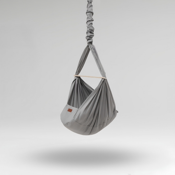 Design4Kids Federwiege Baby Classic, Bio-Baumwolle, 80x35 cm - grau