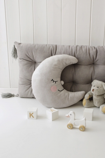 BabyWood Wippkissen S - grau | 80x40 cm