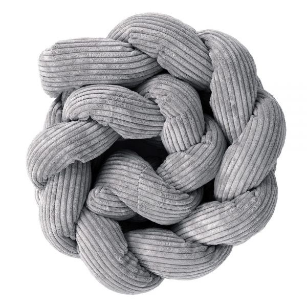 MeowBaby Geflochtene Bettschlange Cord, 1,5 m - Ästhetik grau