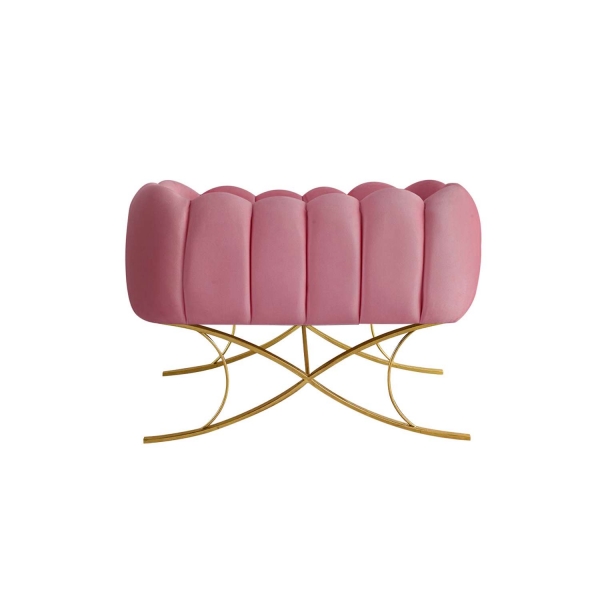 JABARI Babywiege Falcone mit Fuß - Mauve/Gold