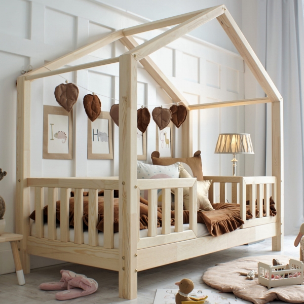 Design4kids Hausbett Marino Pro - 190x90 Naturholz