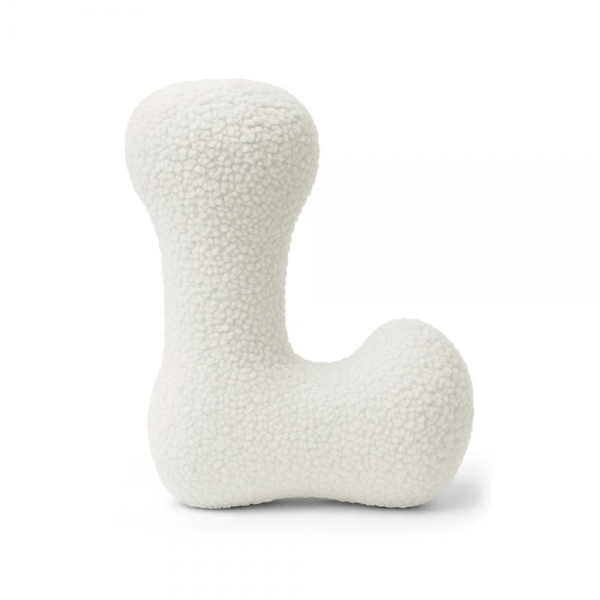 MeowBaby Buchstaben-Kissen Bearly L - creme/weiß