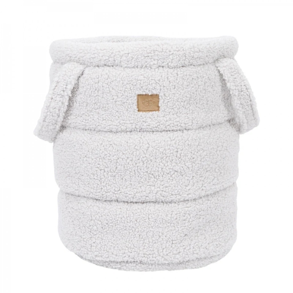 MeowBaby Spielzeugtonne aus Cord Bearly - creme/weiß