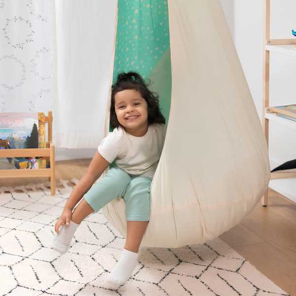 Design4Kids Hängesessel Cocoon Starry Dreams - beige