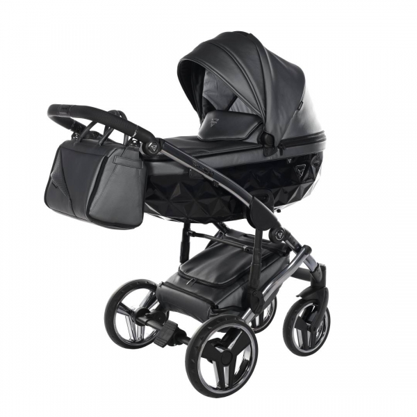 JUNAMA Kombi Kinderwagen DIAMOND FLUO - anthrazit