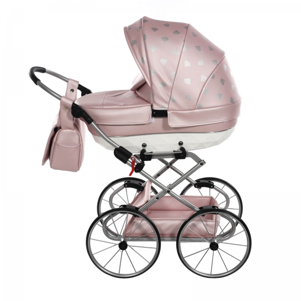 JUNAMA Puppenwagen Mini Glow 06 - rosé/silber