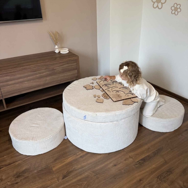 MiMii Schaumspielset Donut 83x34cm Cord ivory beige