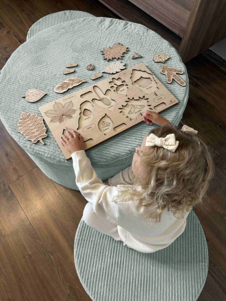 MiMii Schaumspielset Donut 83x34cm Cord sage mint