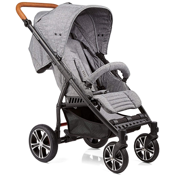 Gesslein Buggy S4 Air+ grau meliert mit Ledergriff cognac
