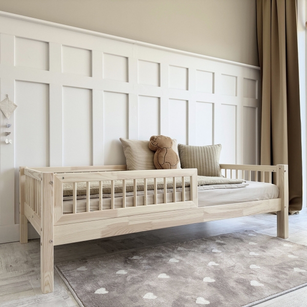 Design4kids Kinderbett Stellina Komfort - 190x90 Naturholz (19cm Füße)