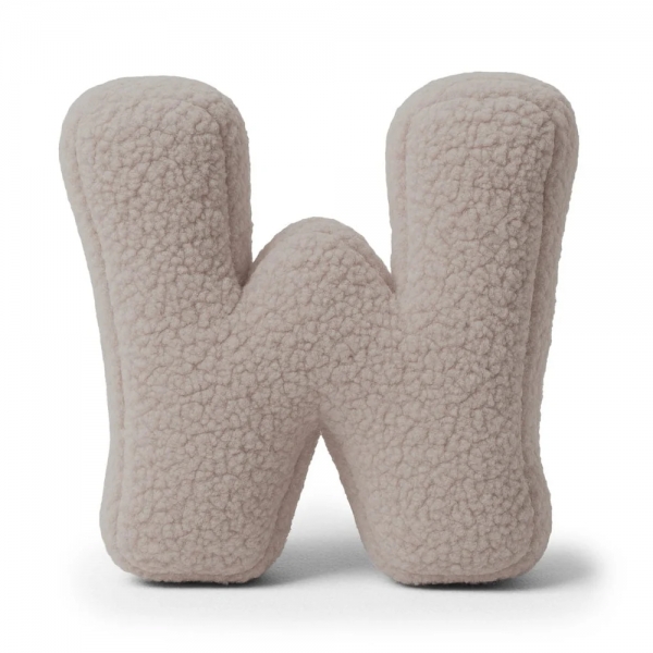 MeowBaby Buchstaben-Kissen Bearly W - taupe