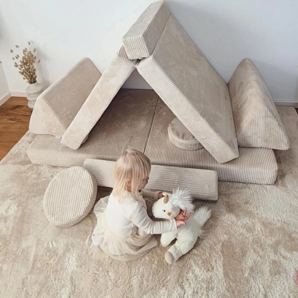 Design4Kids Spielsofa Cord Grande - vanilla beige