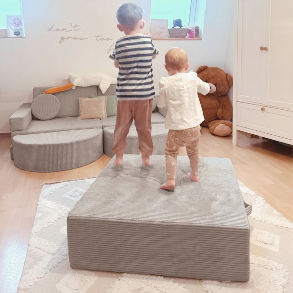 Design4Kids XXL Hüpfpolster Cord Grande - hazelnut taupe
