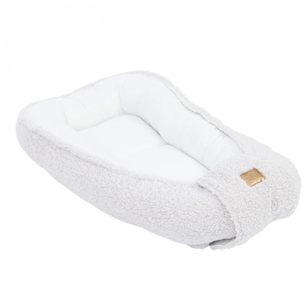 MeowBaby Babynestchen für Neugeborene Bearly - creme/weiß