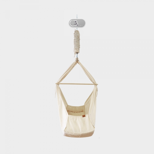 MEMBANTU Cozy Cradle Federwiege mit Motor - natur