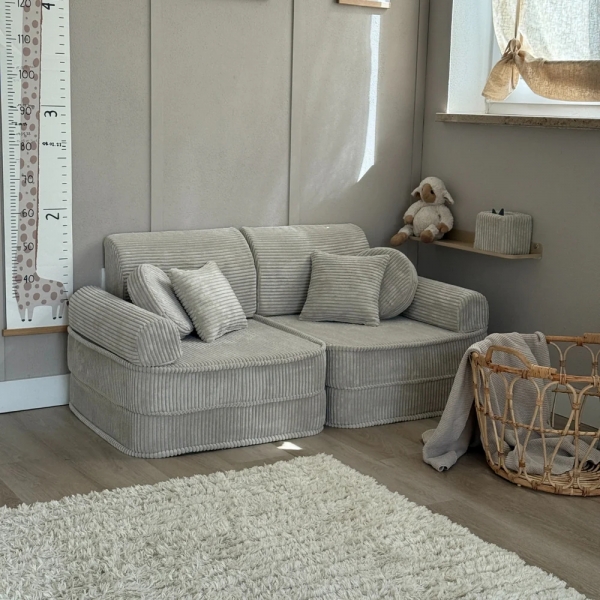 MeowBaby Spielsofa Mini Plus Ästhetik Cord - ecru/beige