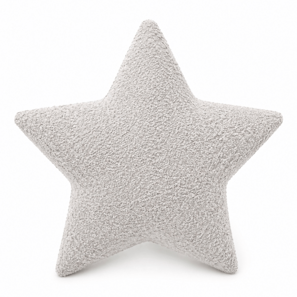 MeowBaby Deko-Kissen Stern - Soft Bouclé Edition - ecru