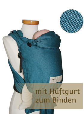 Storchenwiege Babytrage BabyCarrier slim türkis