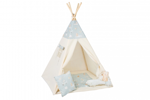 Design4Kids Tipi-Zelt M-Set Flying Mice - creme