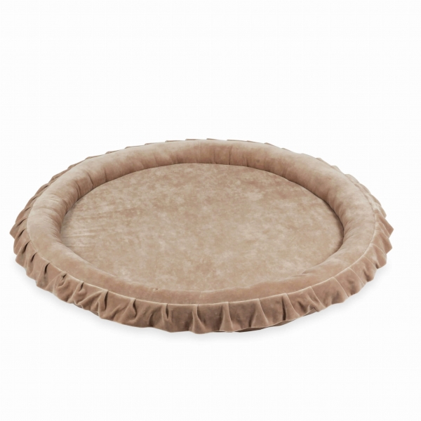 MiMii Baby Spielmatte/Spielnest VELVET Soft dunkelbeige - 120cm