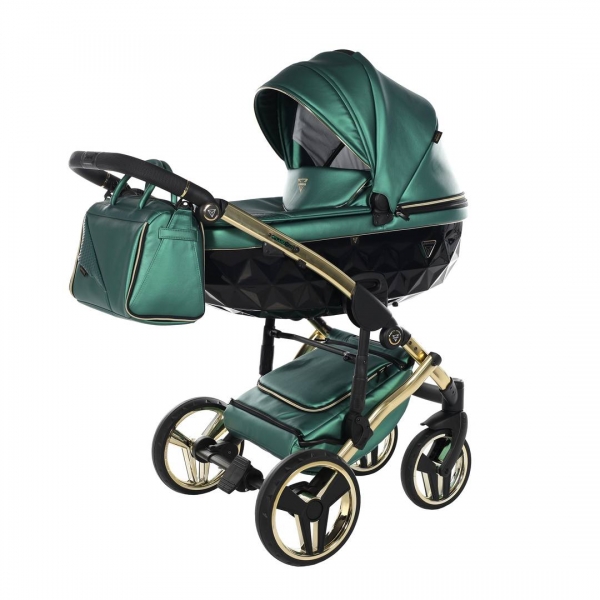 JUNAMA Kombi Kinderwagen DIAMOND FLUO - grün