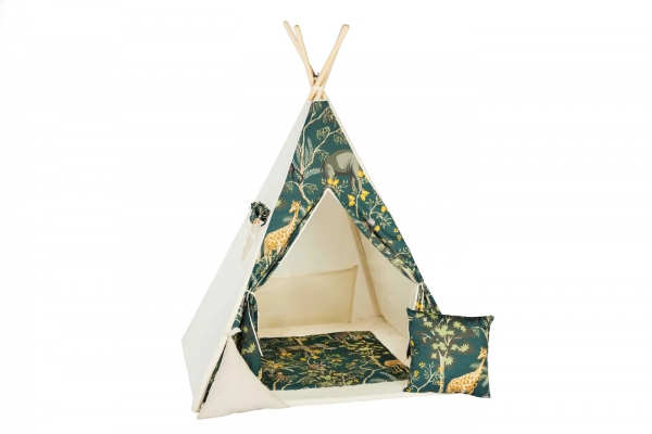 Design4Kids Tipi-Zelt M-Set Safari - beige