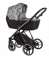 Baby Merc Kombikinderwagen La Rosa LN04 - grau-weiß/schwarz