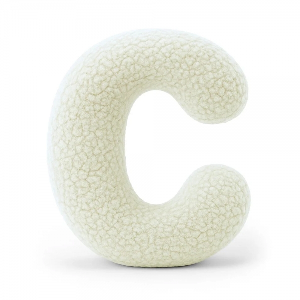 MeowBaby Buchstaben-Kissen Bearly C - creme/beige