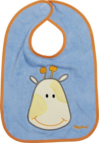 Playshoes Klett-Lätzchen Giraffe, blau