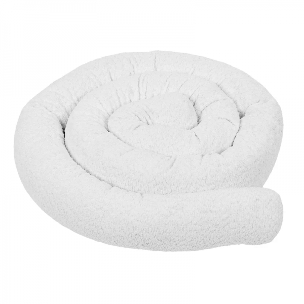 MeowBaby Bettschlange Bouclé, 4m - creme/weiß